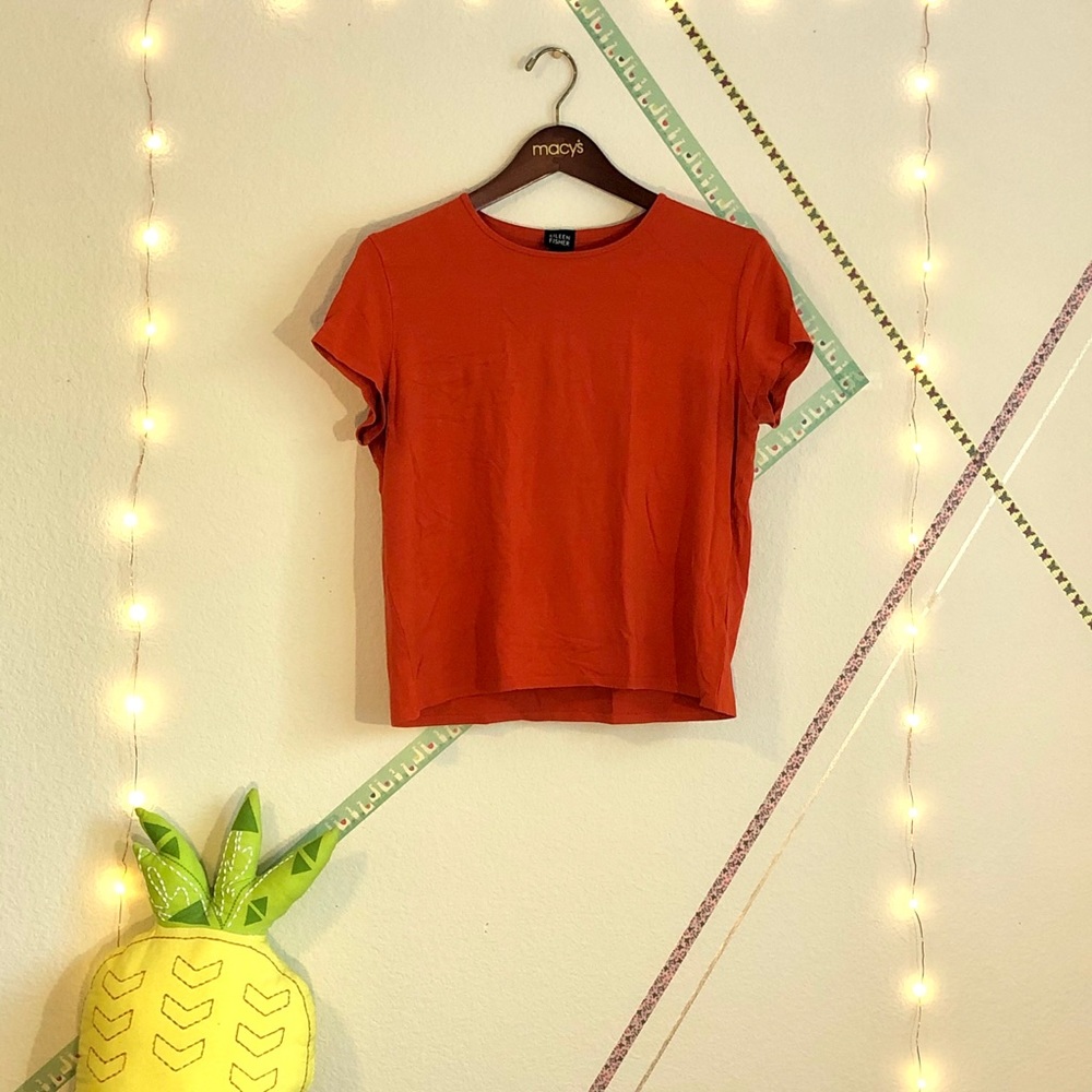 Eileen Fisher | 🎃 Pumpkin Spice Orange T-Shirt